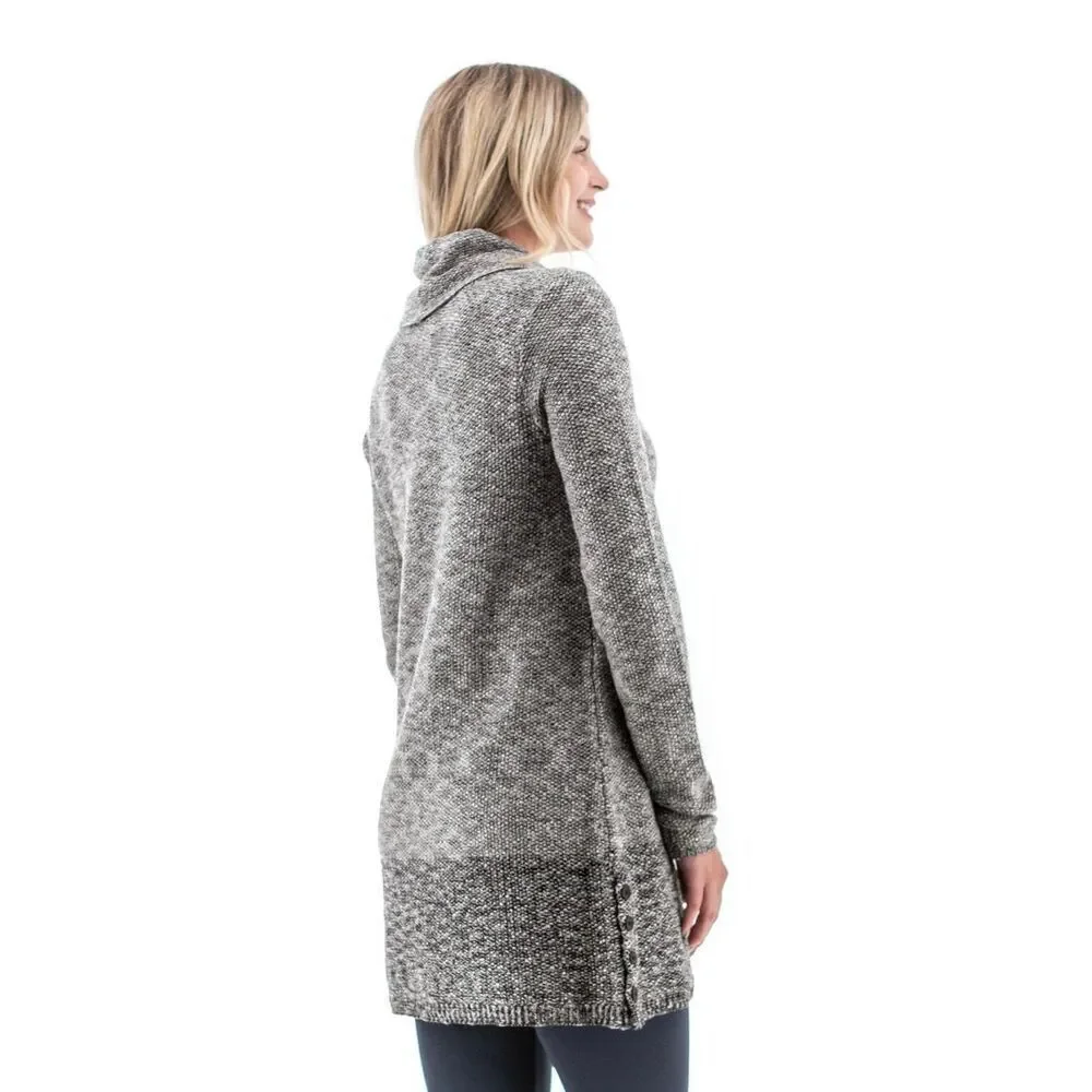 NWT Aventura Belinda L Grey Charcoal Cowl Neck Beautiful Stylish Sweater Tunic